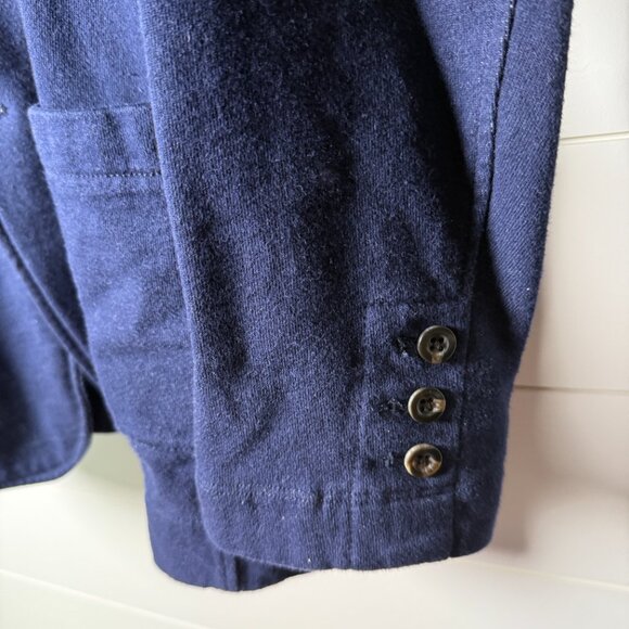 Merona Denim Color Soft Blazer/Jacket Women's Med 100% Cotton - Picture 9 of 10